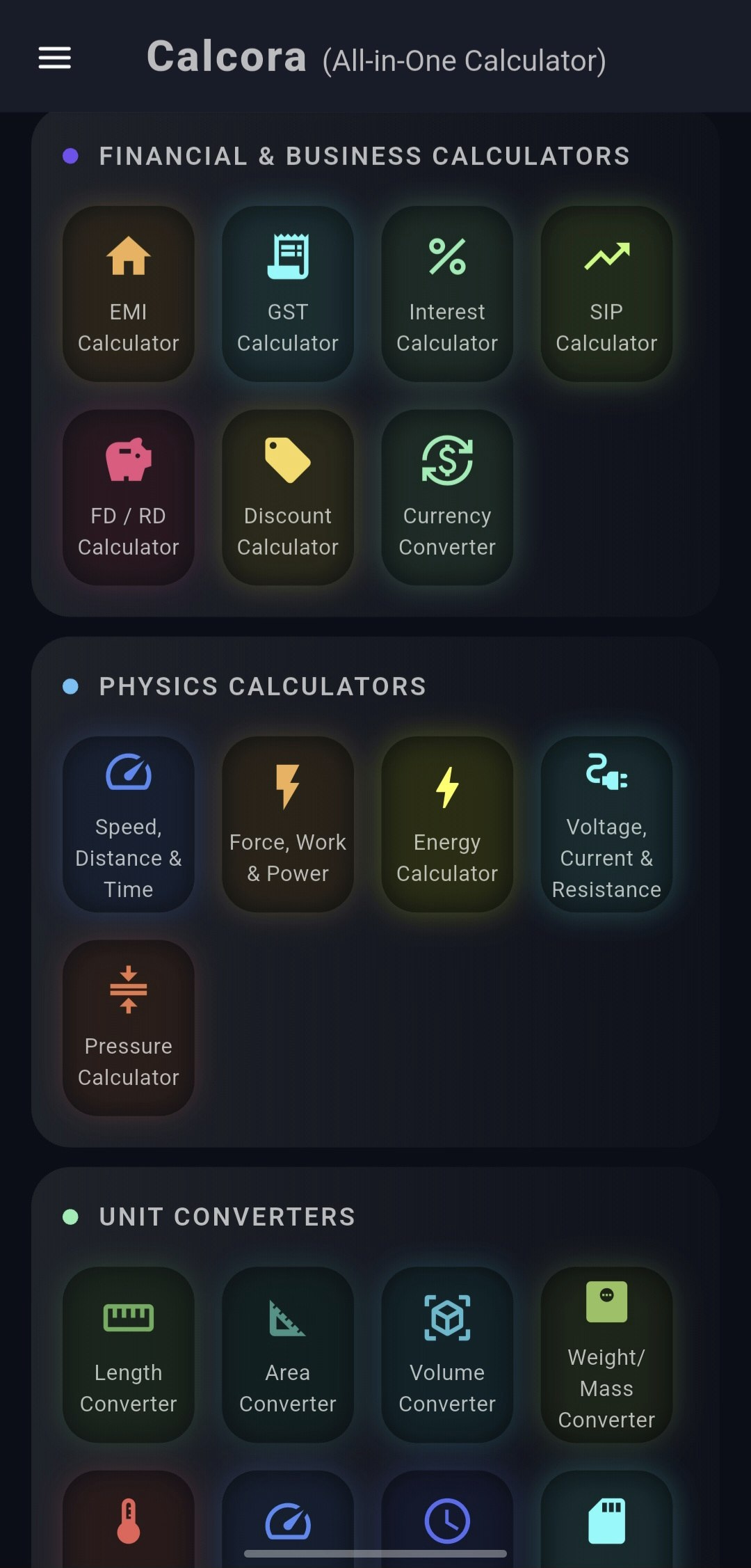 Calcora 대표 미리보기