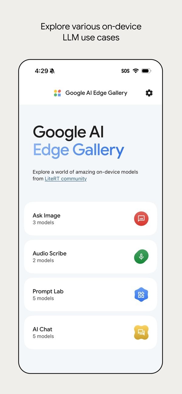 Google AI Edge Gallery screenshot 1