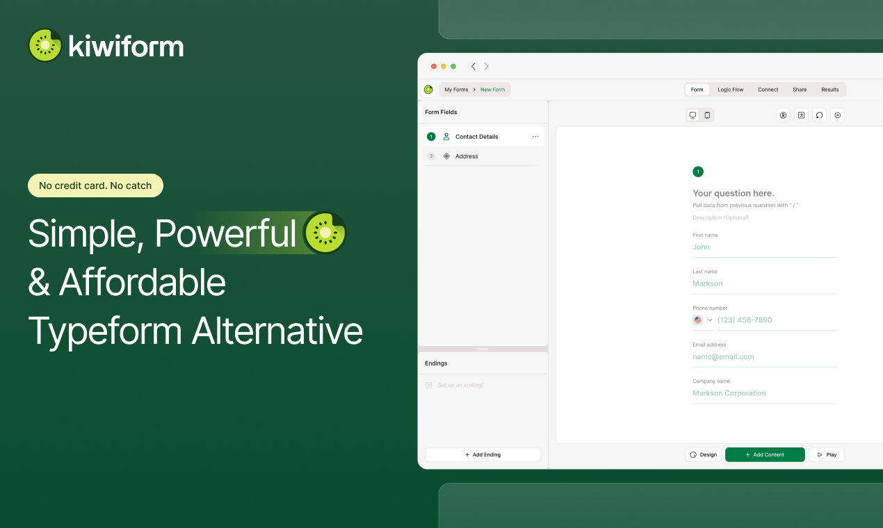 Kiwiform 대표 미리보기