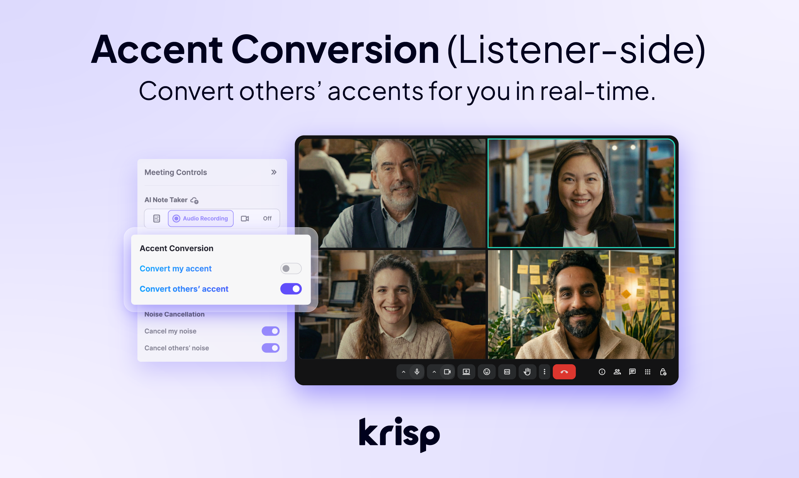 Krisp Accent Conversion  대표 미리보기