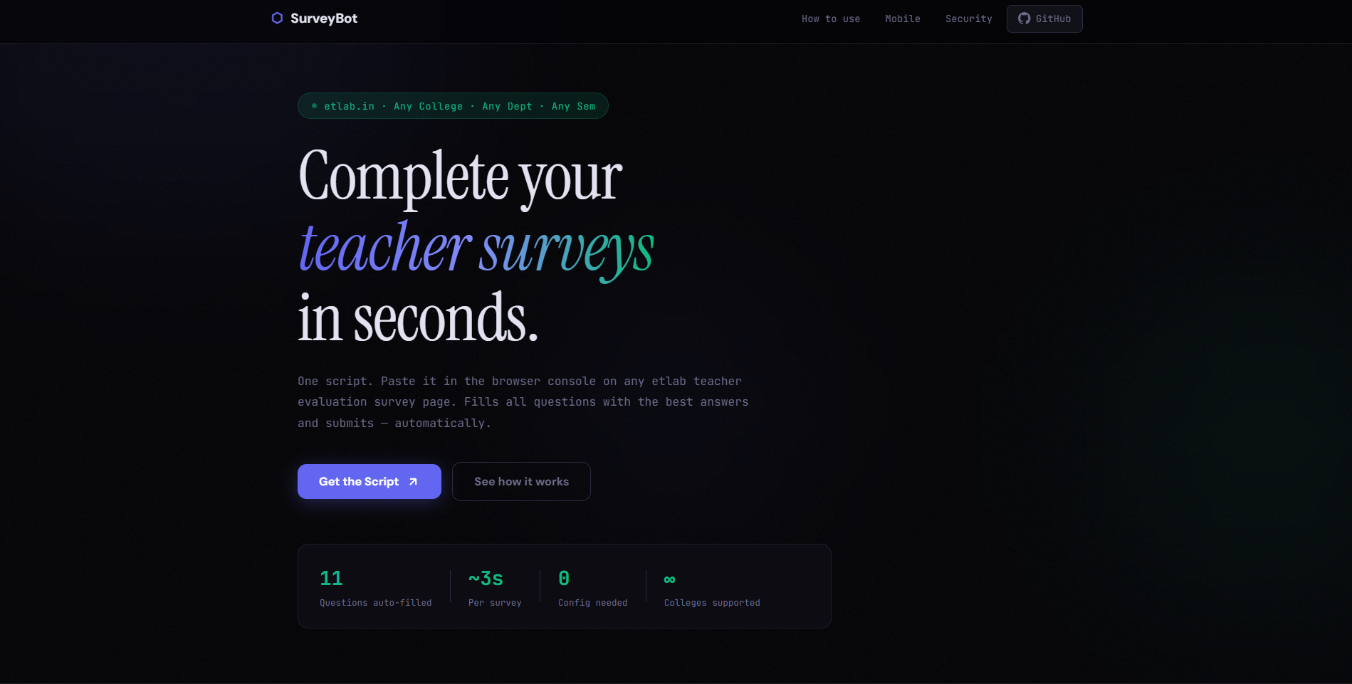 SurveyBot 대표 미리보기