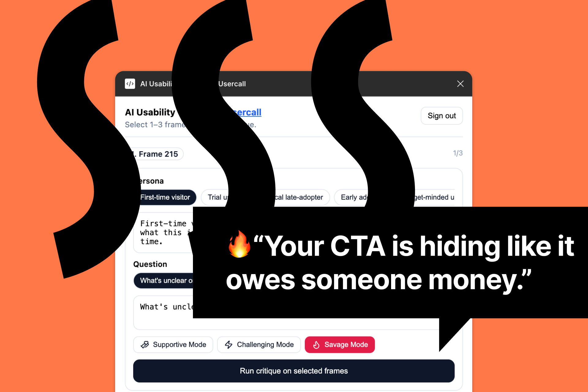 UI Roast for Figma 대표 미리보기